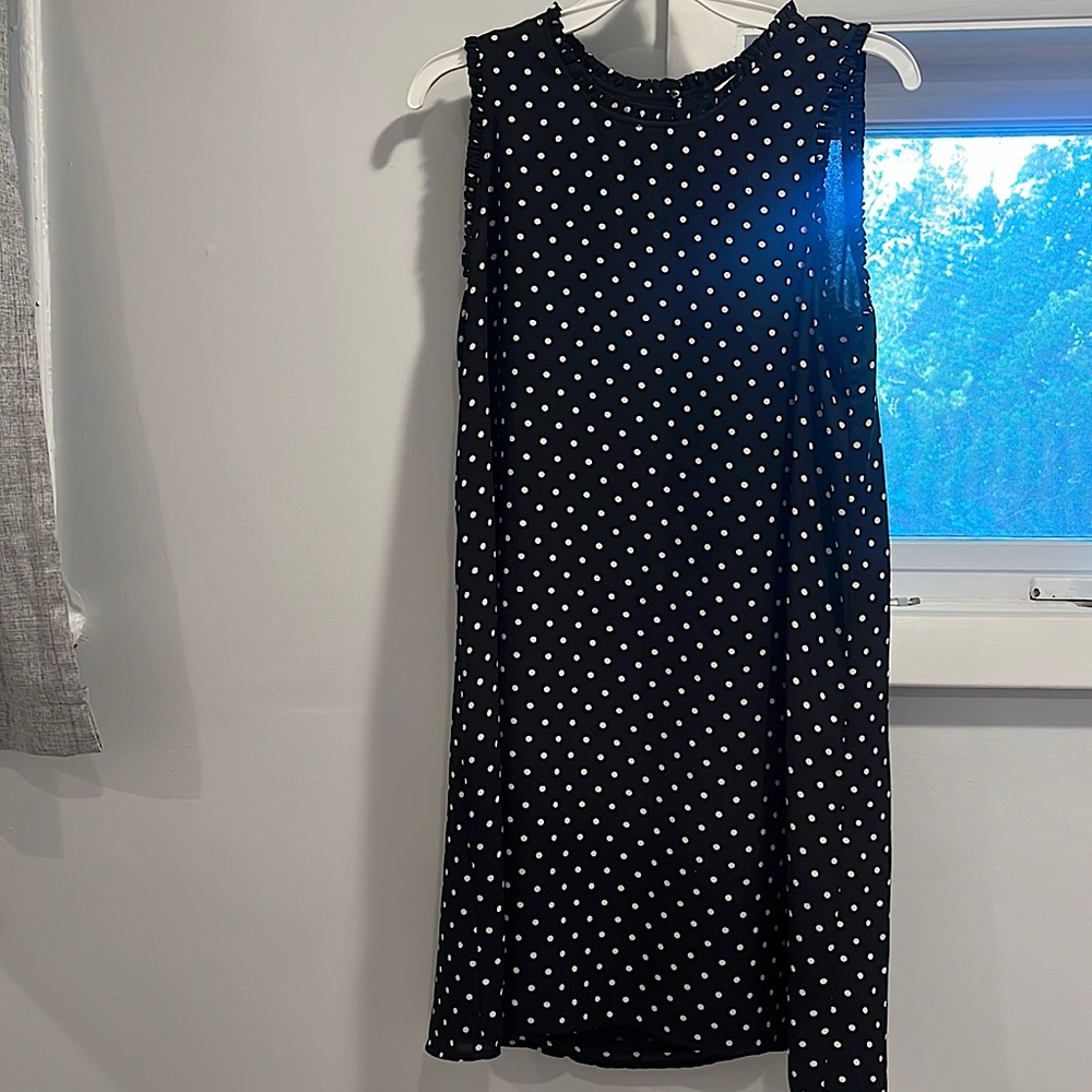 Black and white polka dot dress